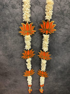 Yellow Chameli, Gota & Pink Lotus Bud Dangler String