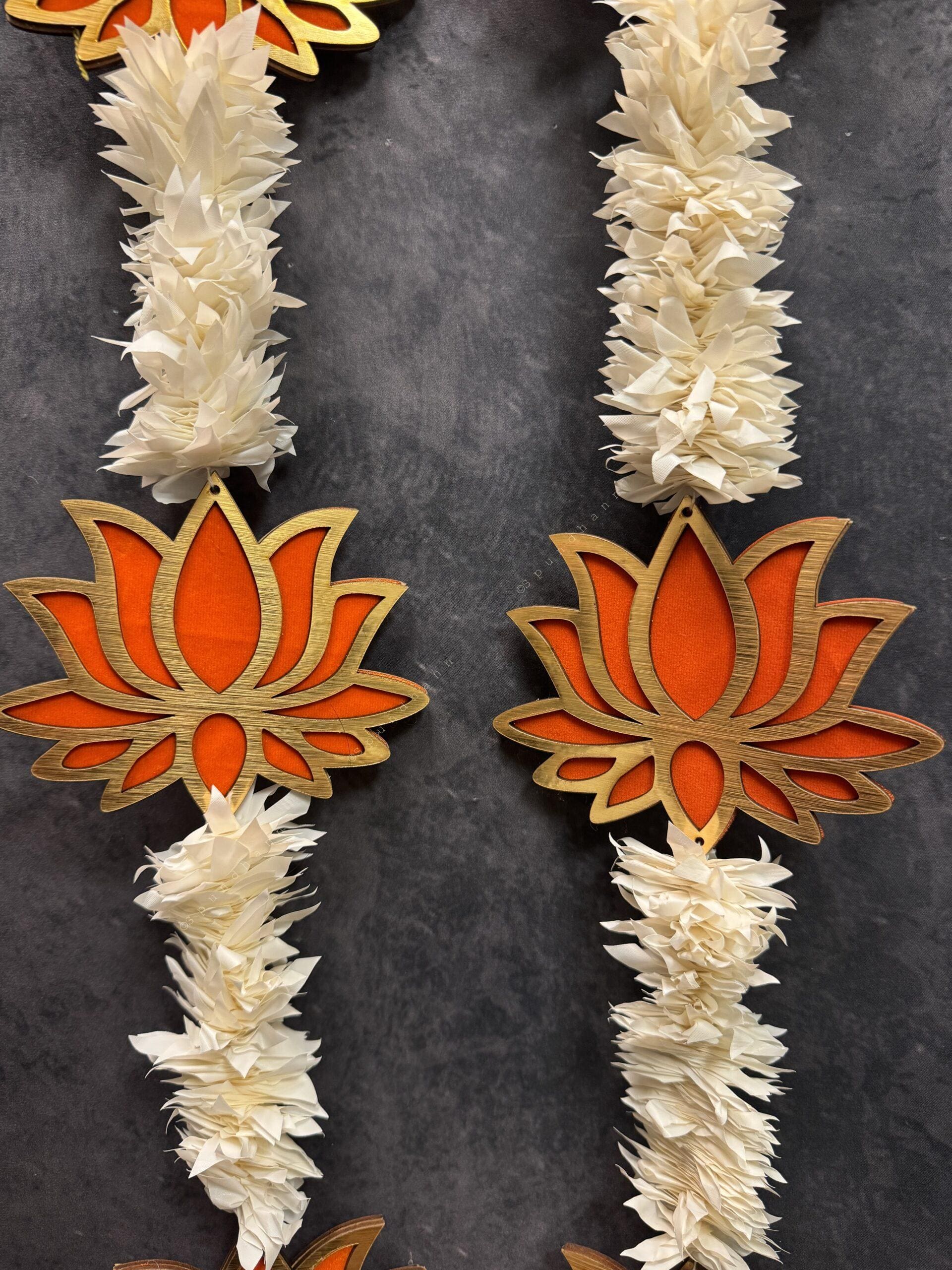 Yellow Chameli, Gota & Pink Lotus Bud Dangler String