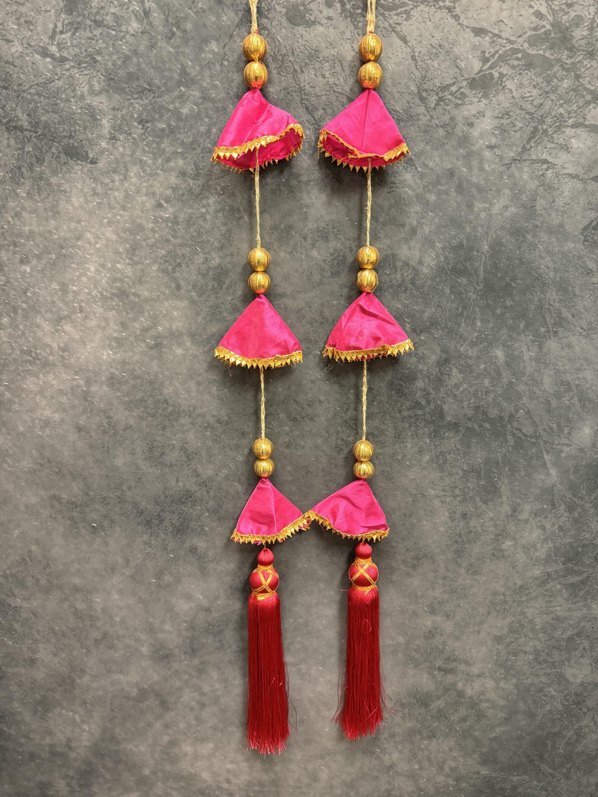 Sequin, Bead and Tassel Hanging Pair