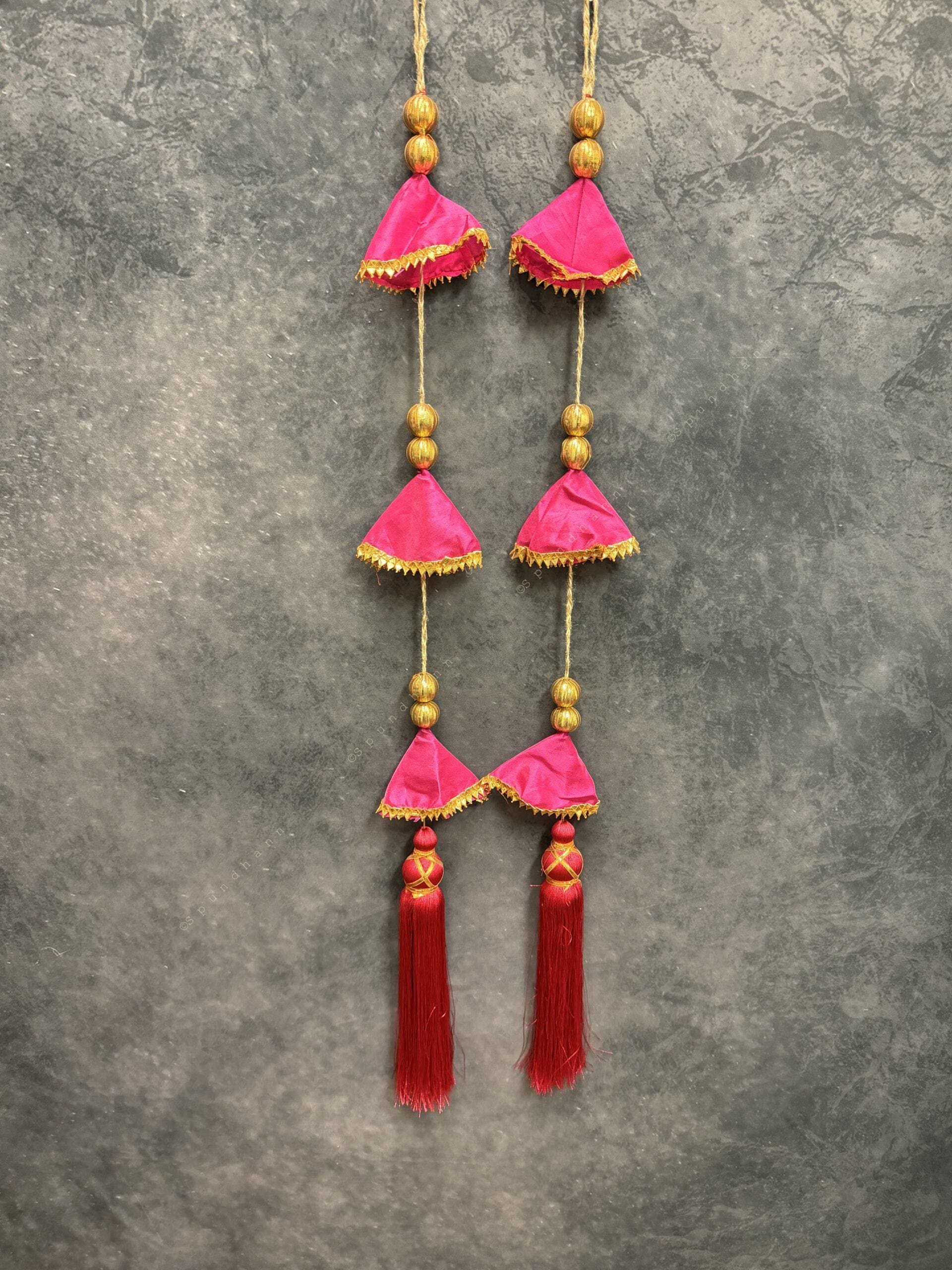 Sequin, Bead and Tassel Hanging Pair