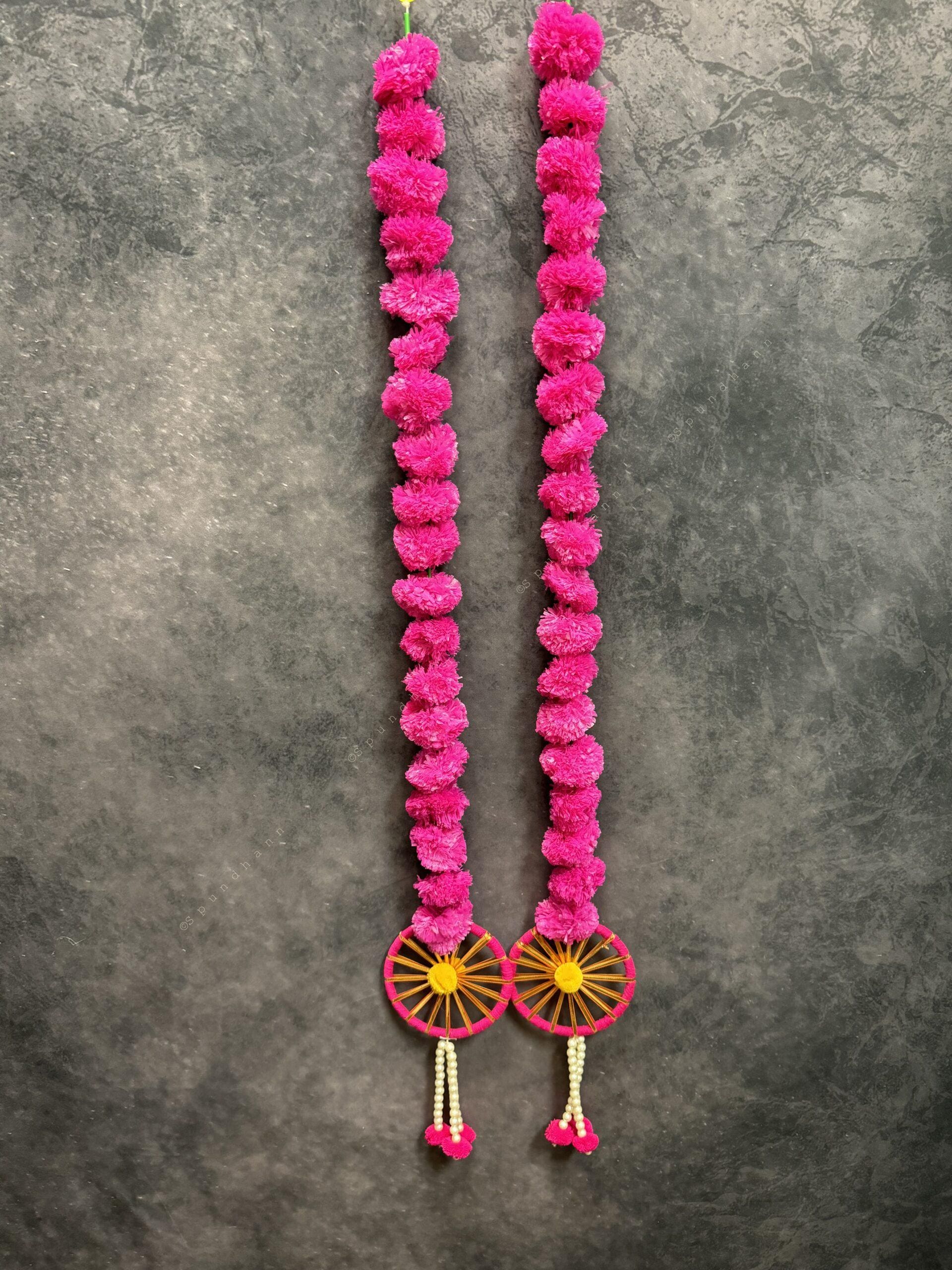 Marigold and Chakri with Pearl Tassel Pair