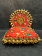 Gota Decorated Chowki For Pooja