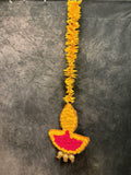 Chameli and Diya Shape Pom Pom Hanging
