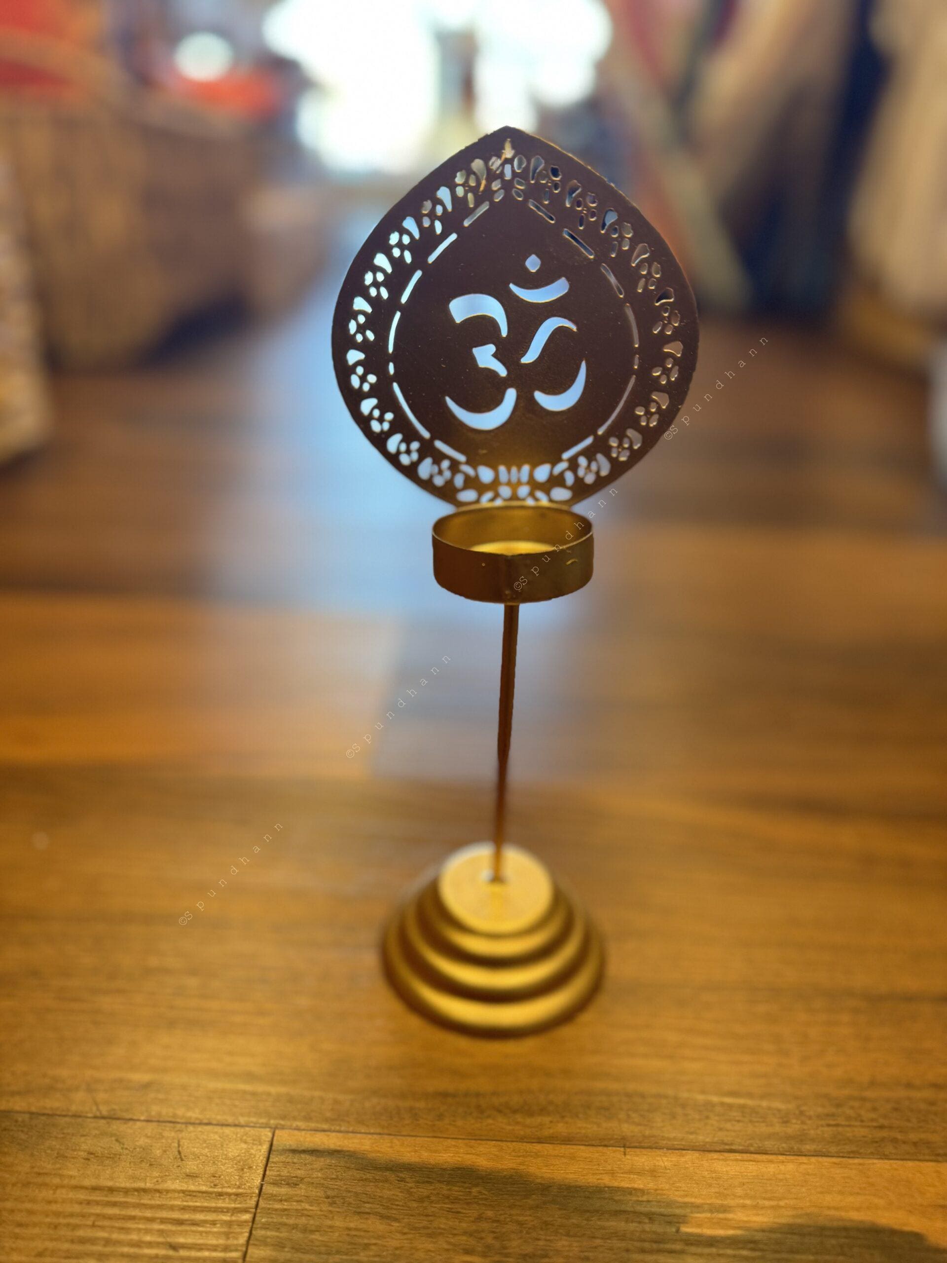 Om Standing Shadow Tea Light