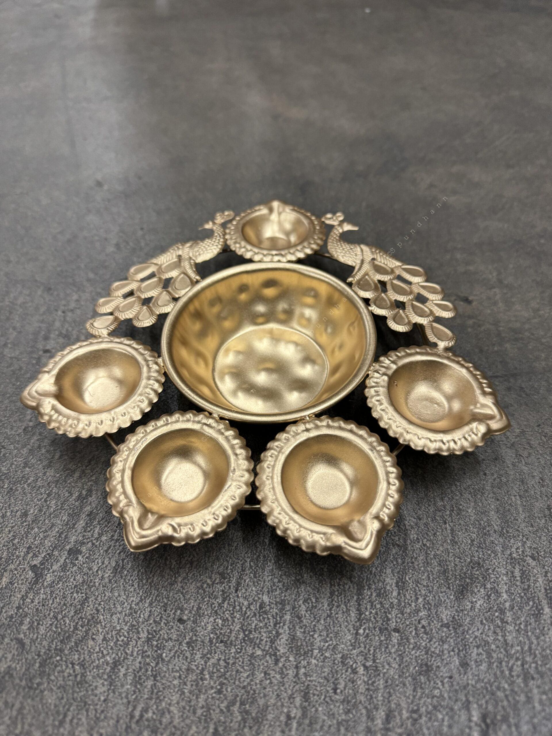 Peacock Diya Urli