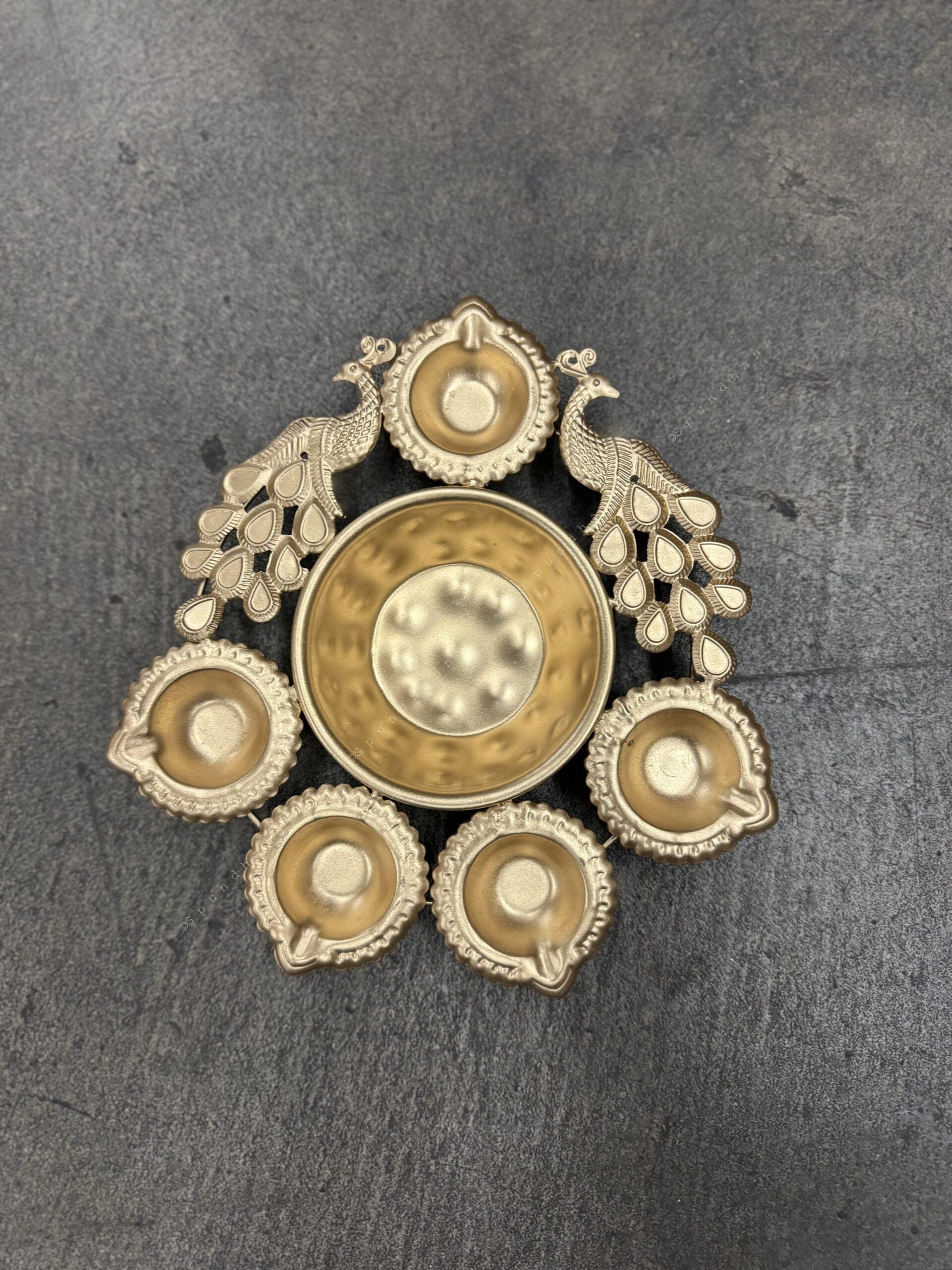 Peacock Diya Urli