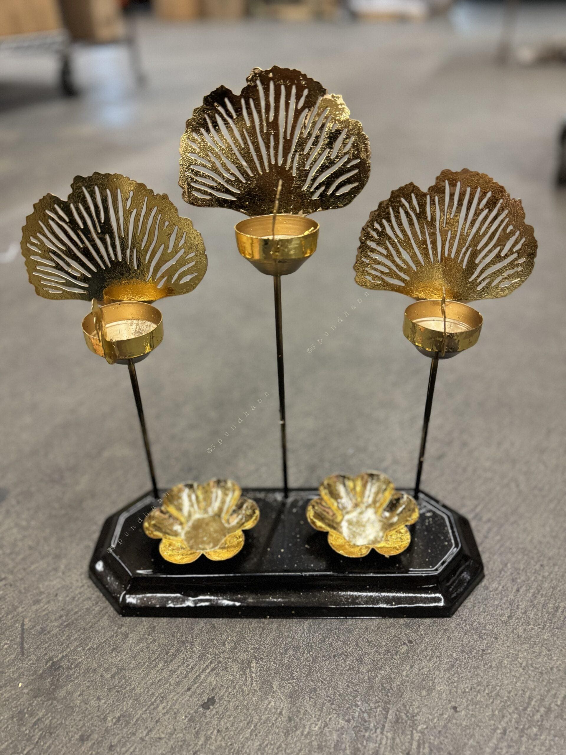 Triple Peacock Cutwork Standing Tea Light