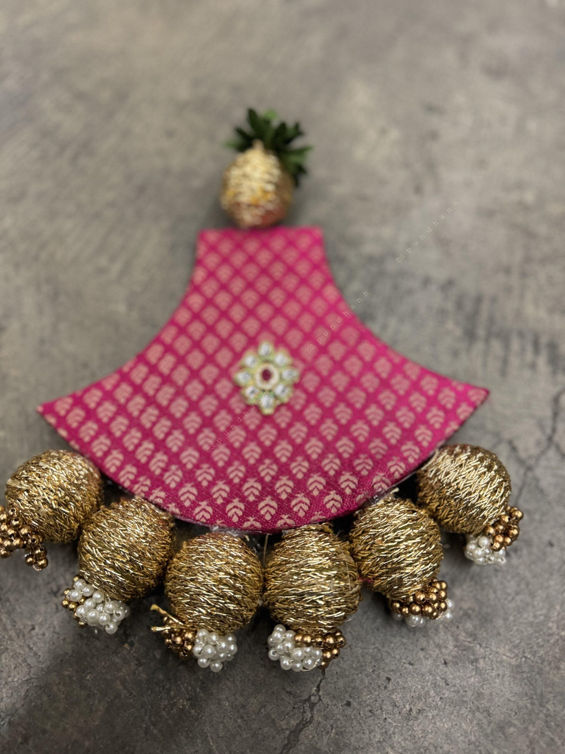 Fan shape Gold Beads Hanging
