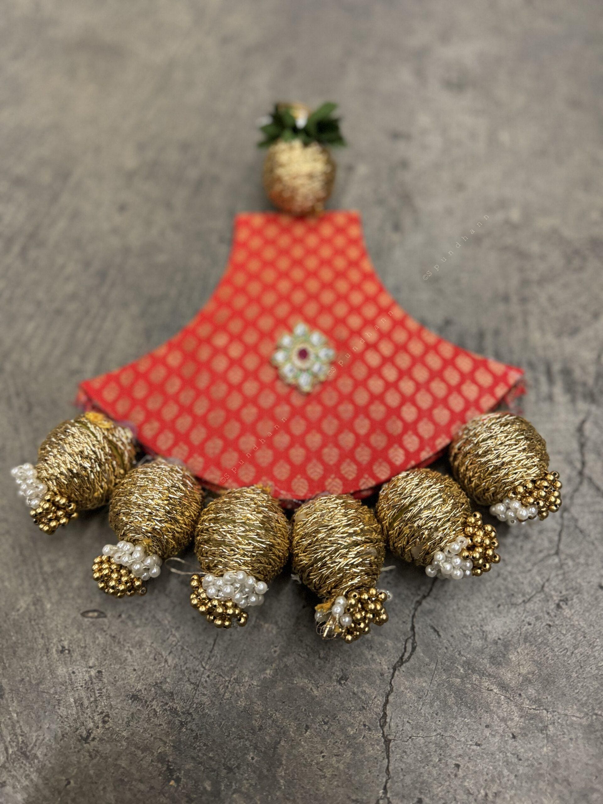 Fan shape Gold Beads Hanging
