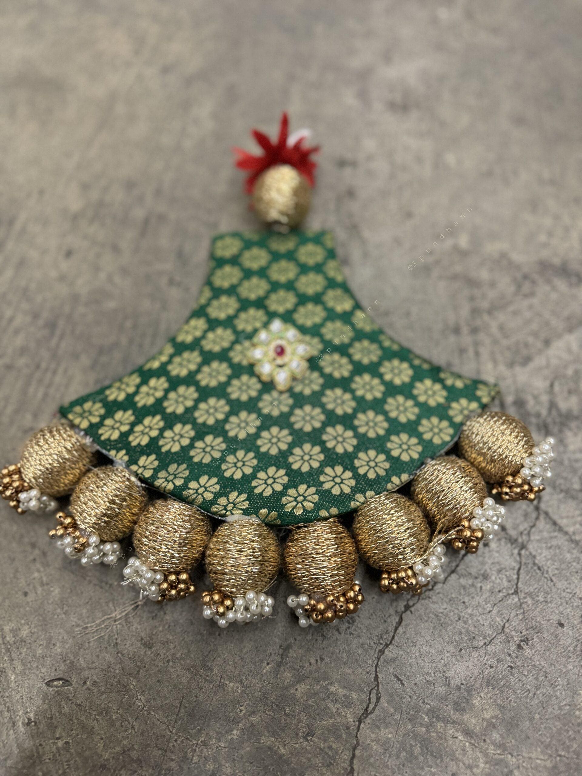 Fan shape Gold Beads Hanging