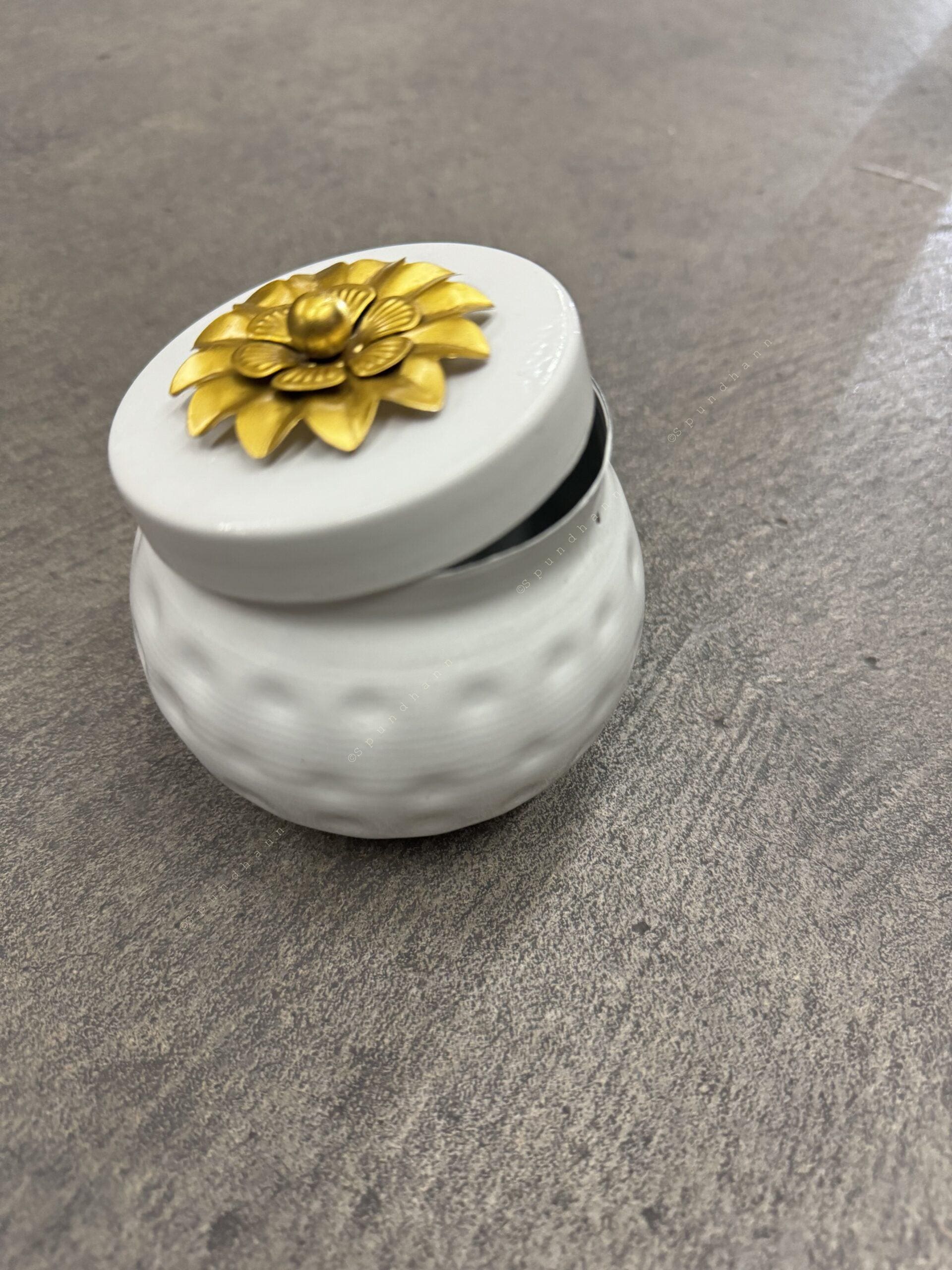 Solid Color hammered finish Matka Shape Canister