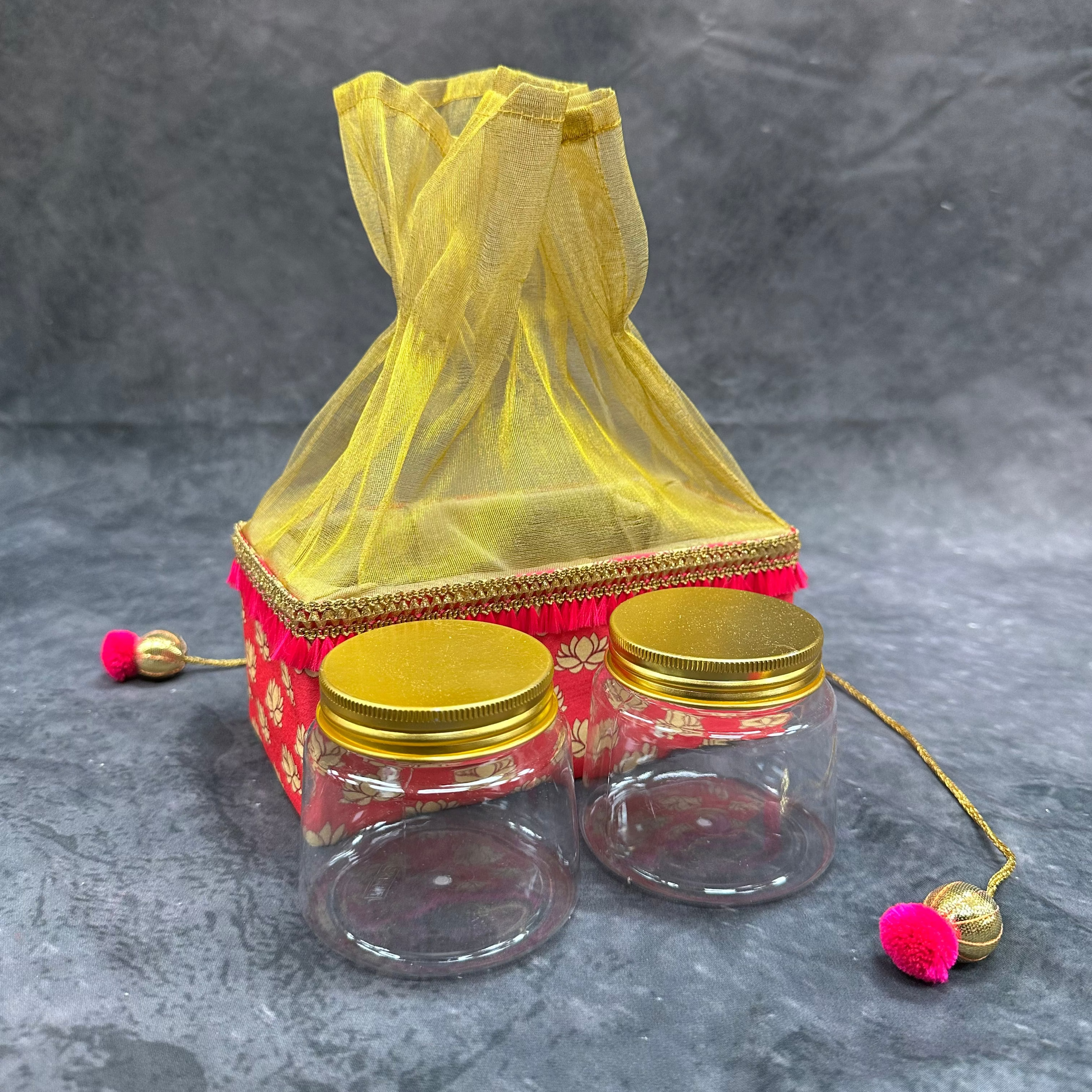 Lotus Hamper Box with 2 Jars