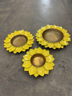 Yellow Hammered Sunflower Urli