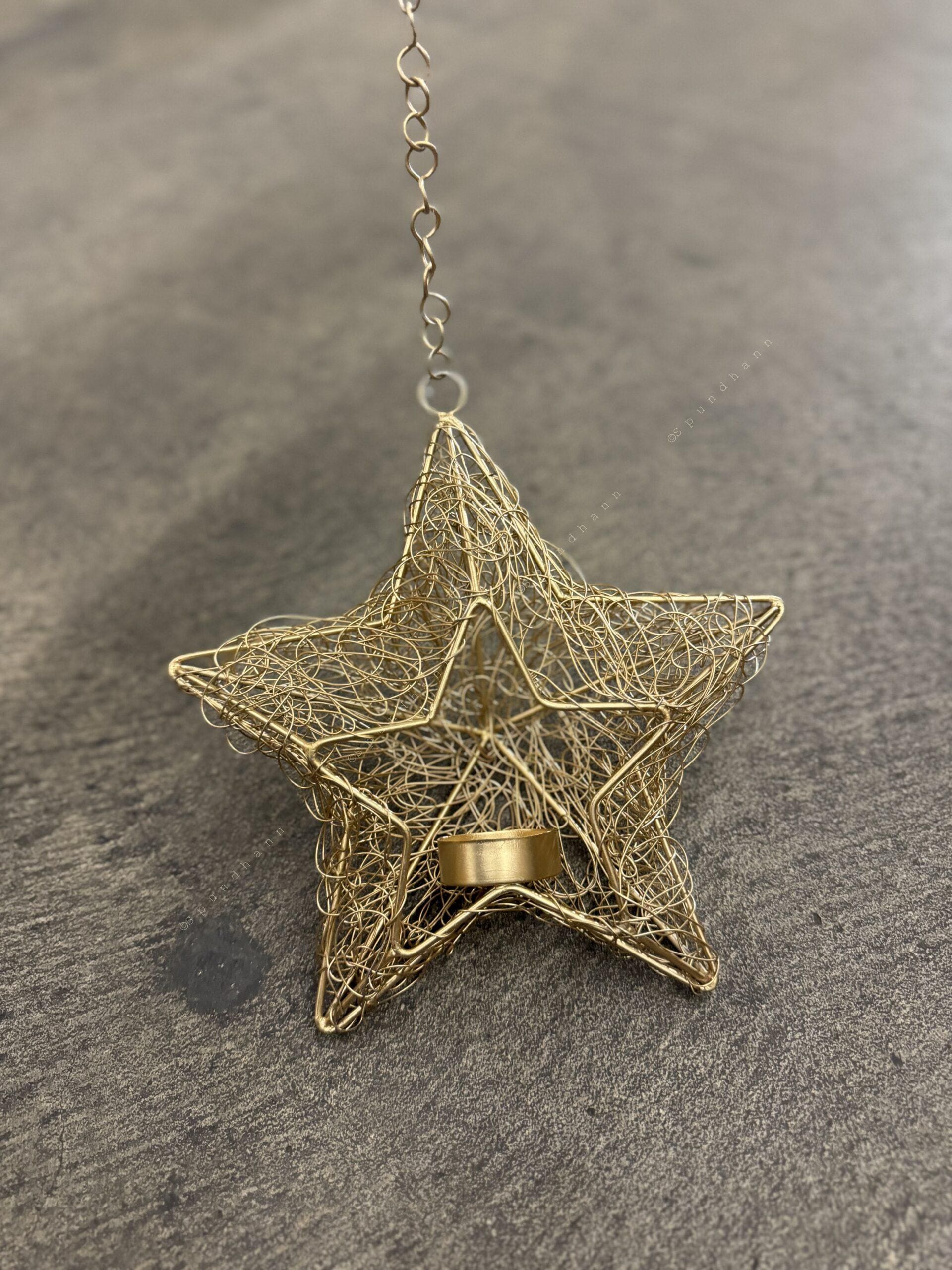 Star Hanging Tea Light Holder