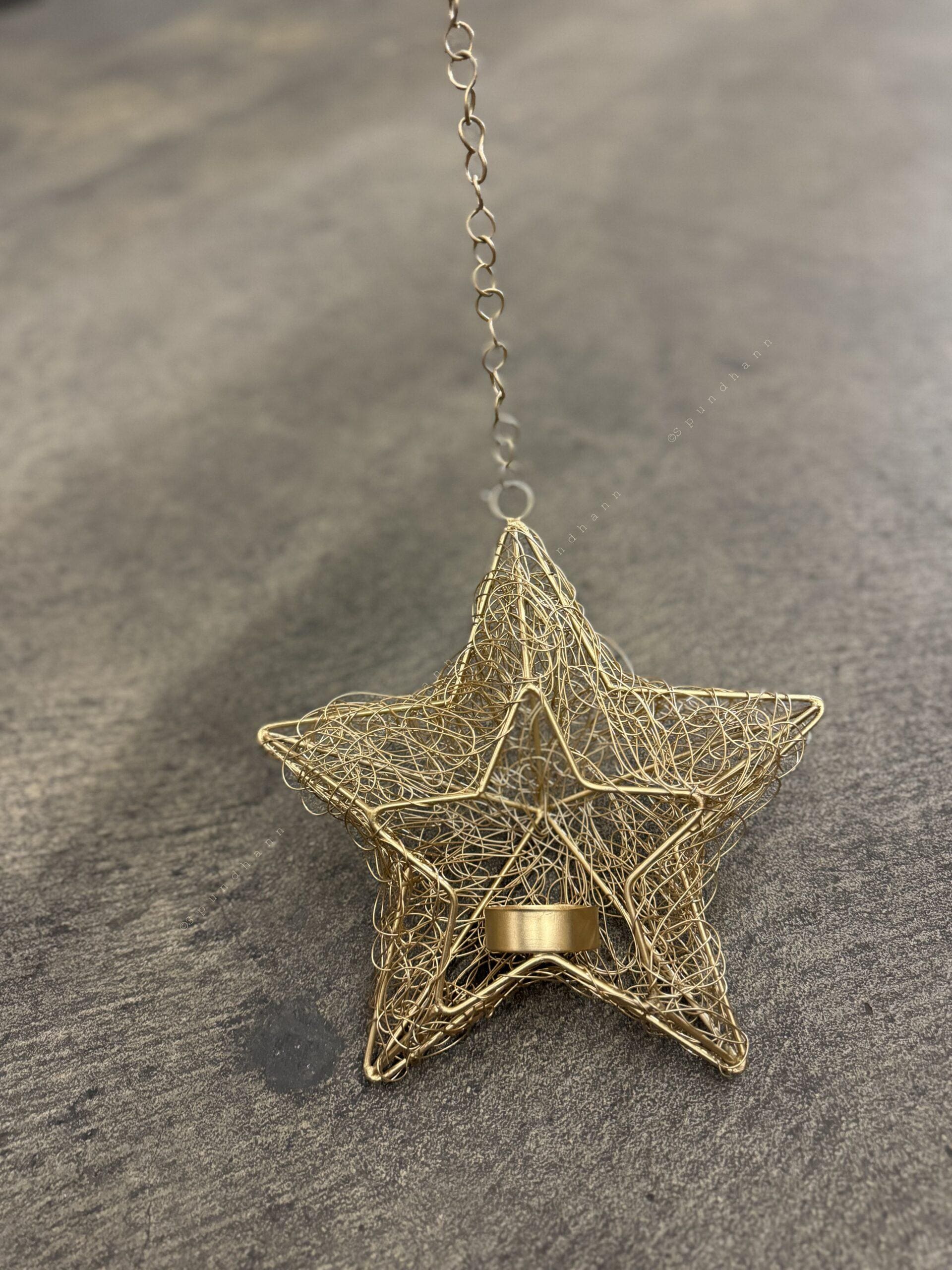 Star Hanging Tea Light Holder