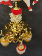 Chameli String With Cow, Bell and Pearl hanging Pair