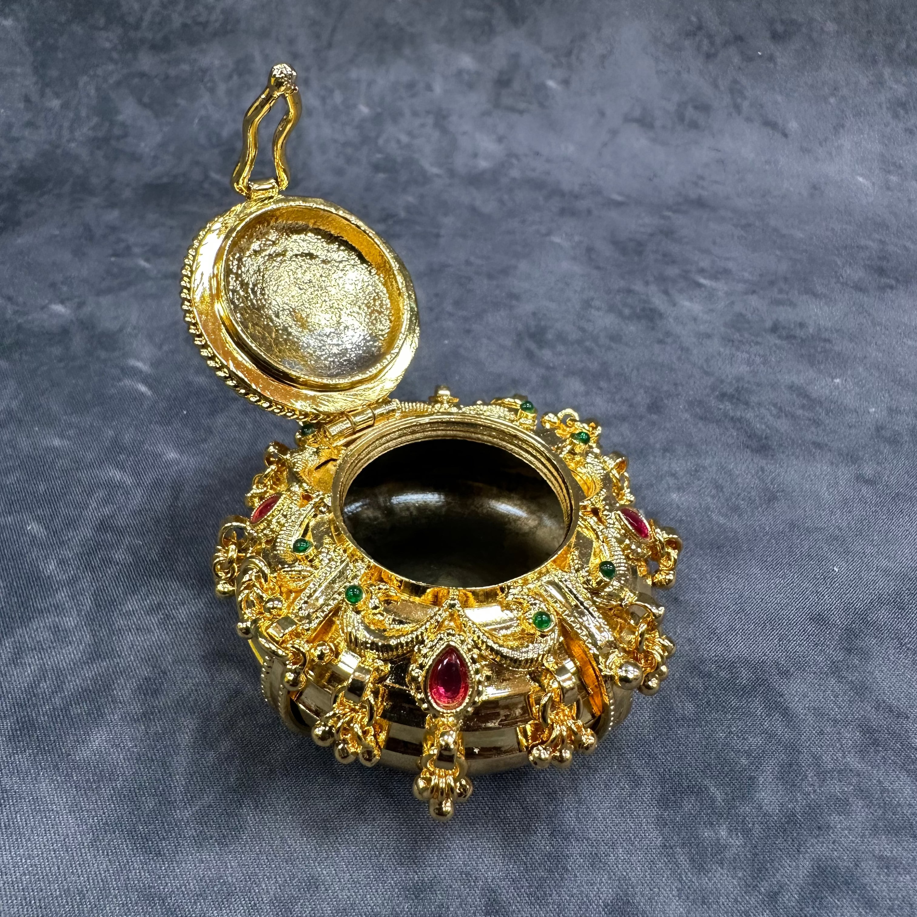 Gold Plated Kumkum Holder