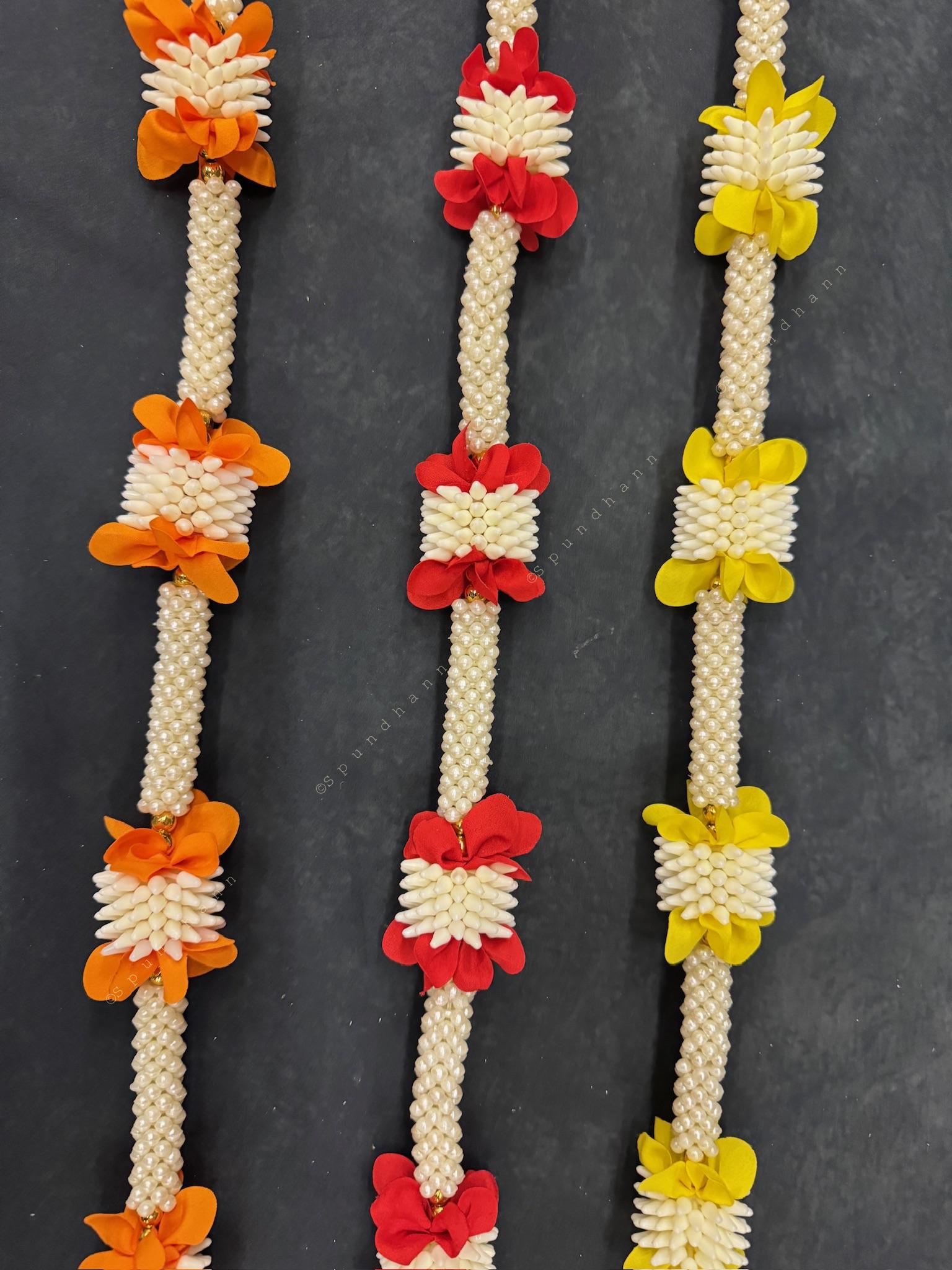 Mogra Pearl and colorful flower with Tassel
