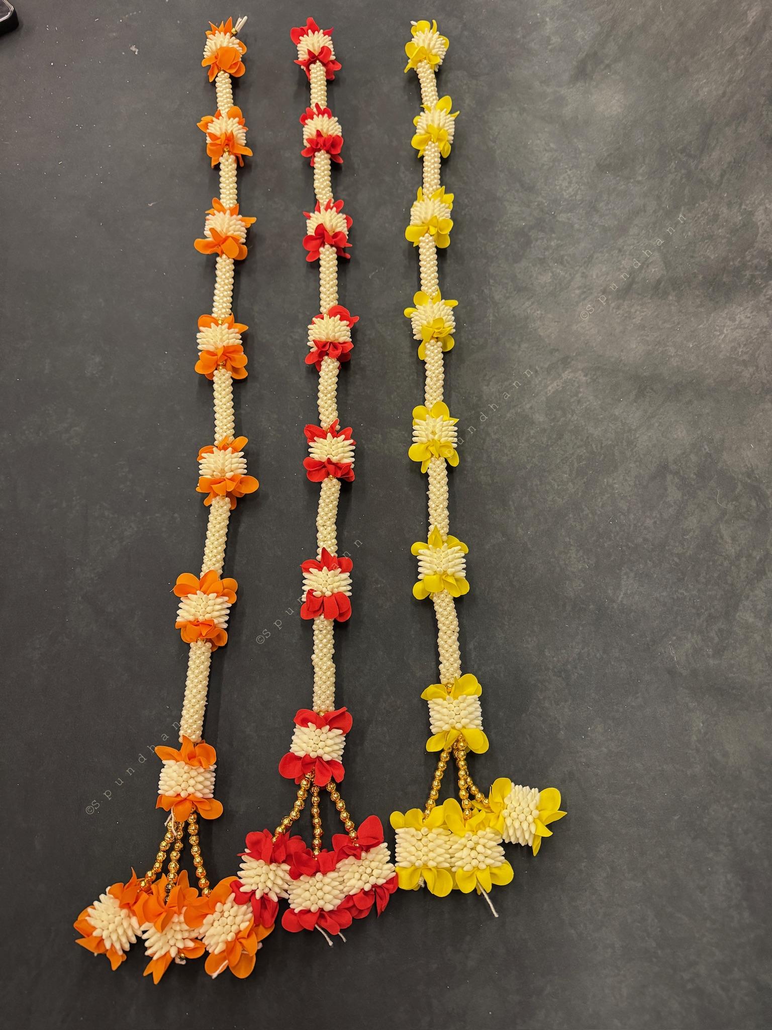 Mogra Pearl and colorful flower with Tassel