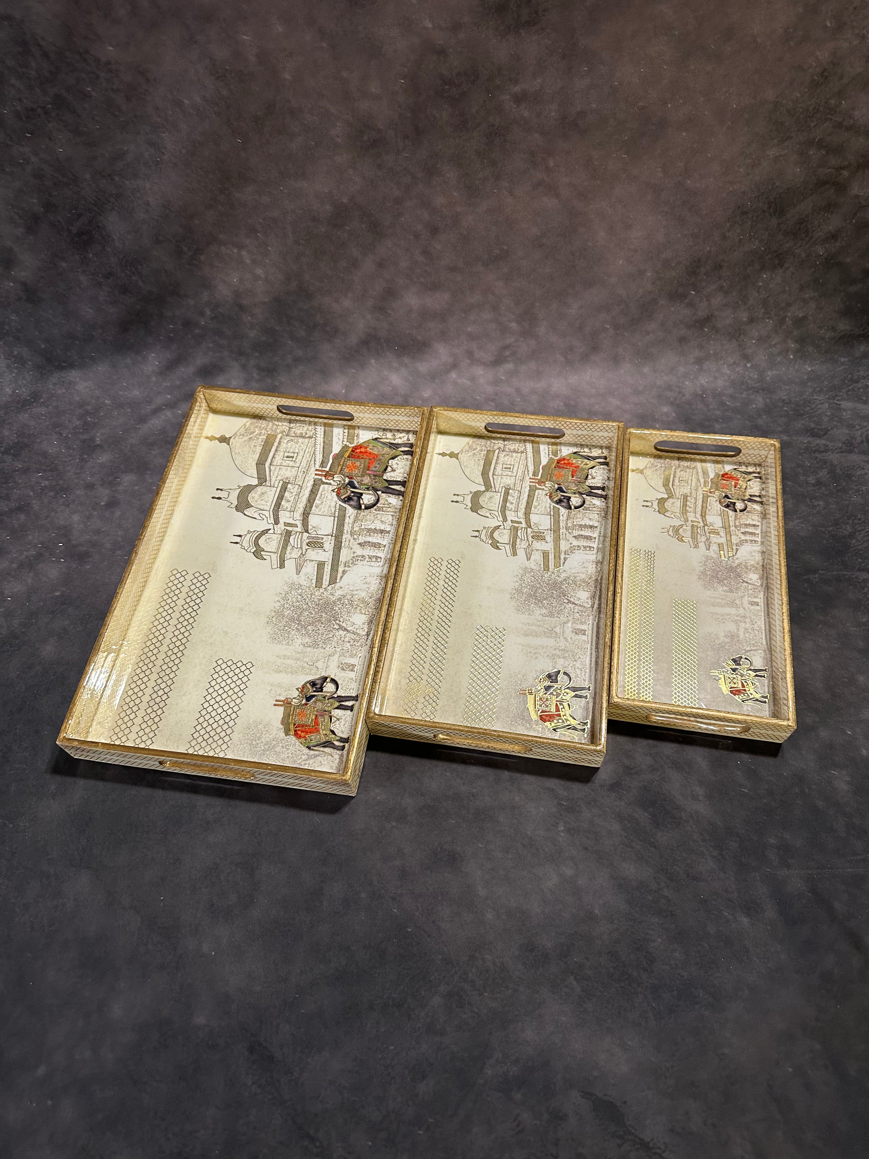 Rectangular Tray Set, 3-Piece (16 × 10")