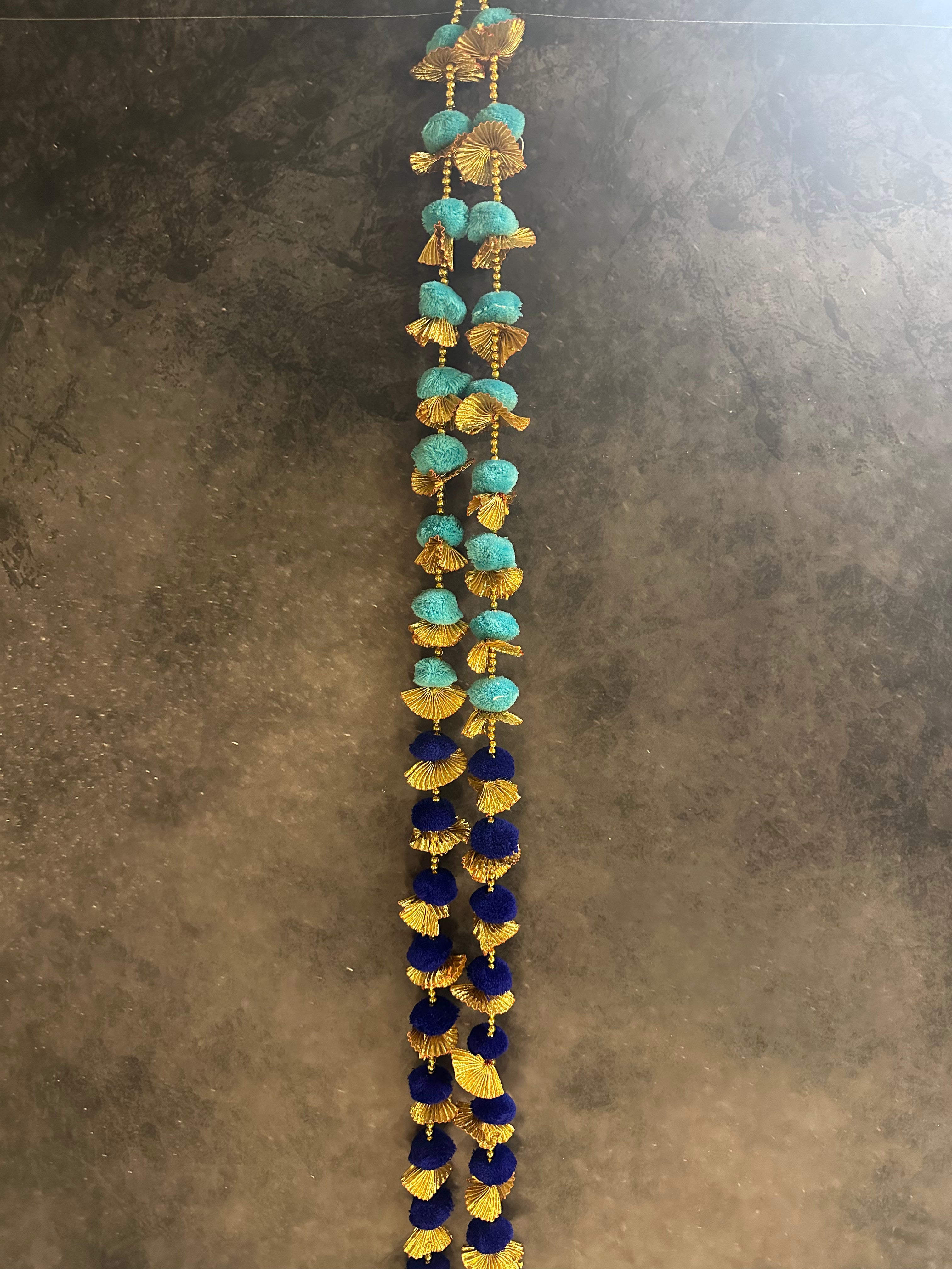 Pom Pom, Gota & Tassel Dangler Pair