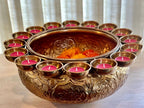 Traditional Brass Urli with Tea Light Holders