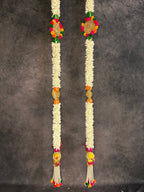 Mogra and Colorful Parrot Hanging Pair