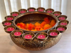Traditional Brass Urli with Tea Light Holders