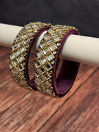 Studded Thick Colorful Bangle Pack of 2
