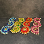 Triple Circle Beaded Tea Light Holder