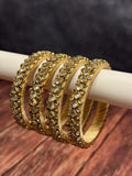 Studded Thin Colorful Bangle Pack of 4