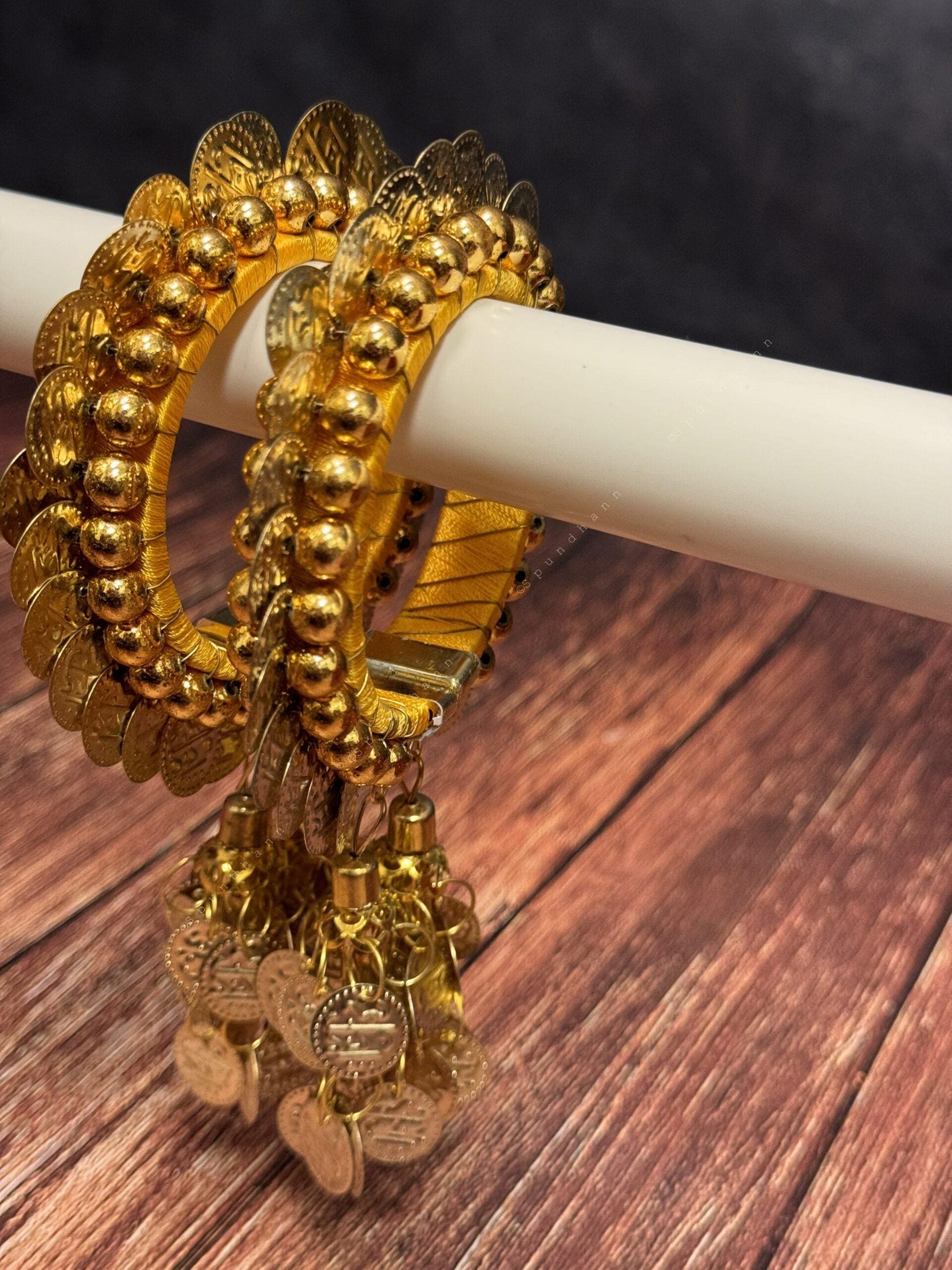 Free Size Coin Bangle Pack of 2