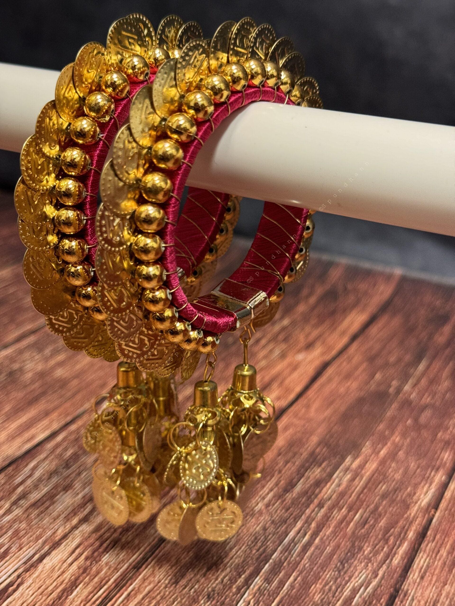 Free Size Coin Bangle Pack of 2