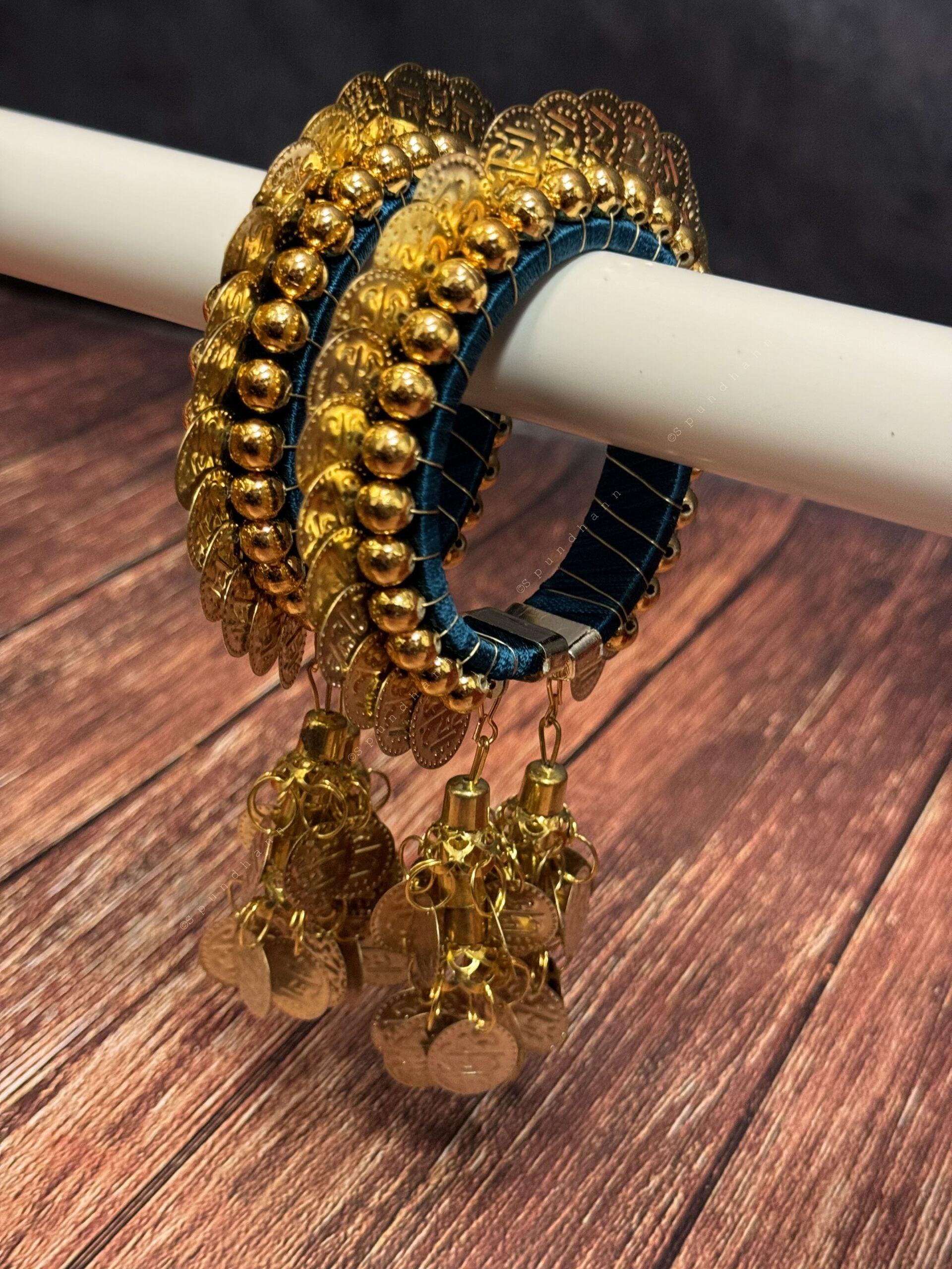 Free Size Coin Bangle Pack of 2