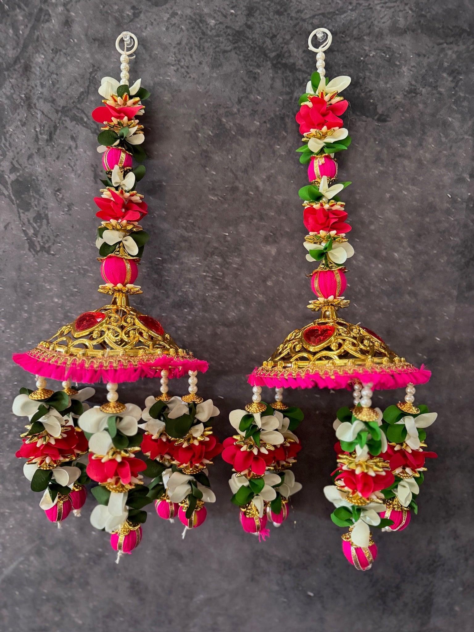 Multicolor Floral Decorative Jhoomer Dangler Pair