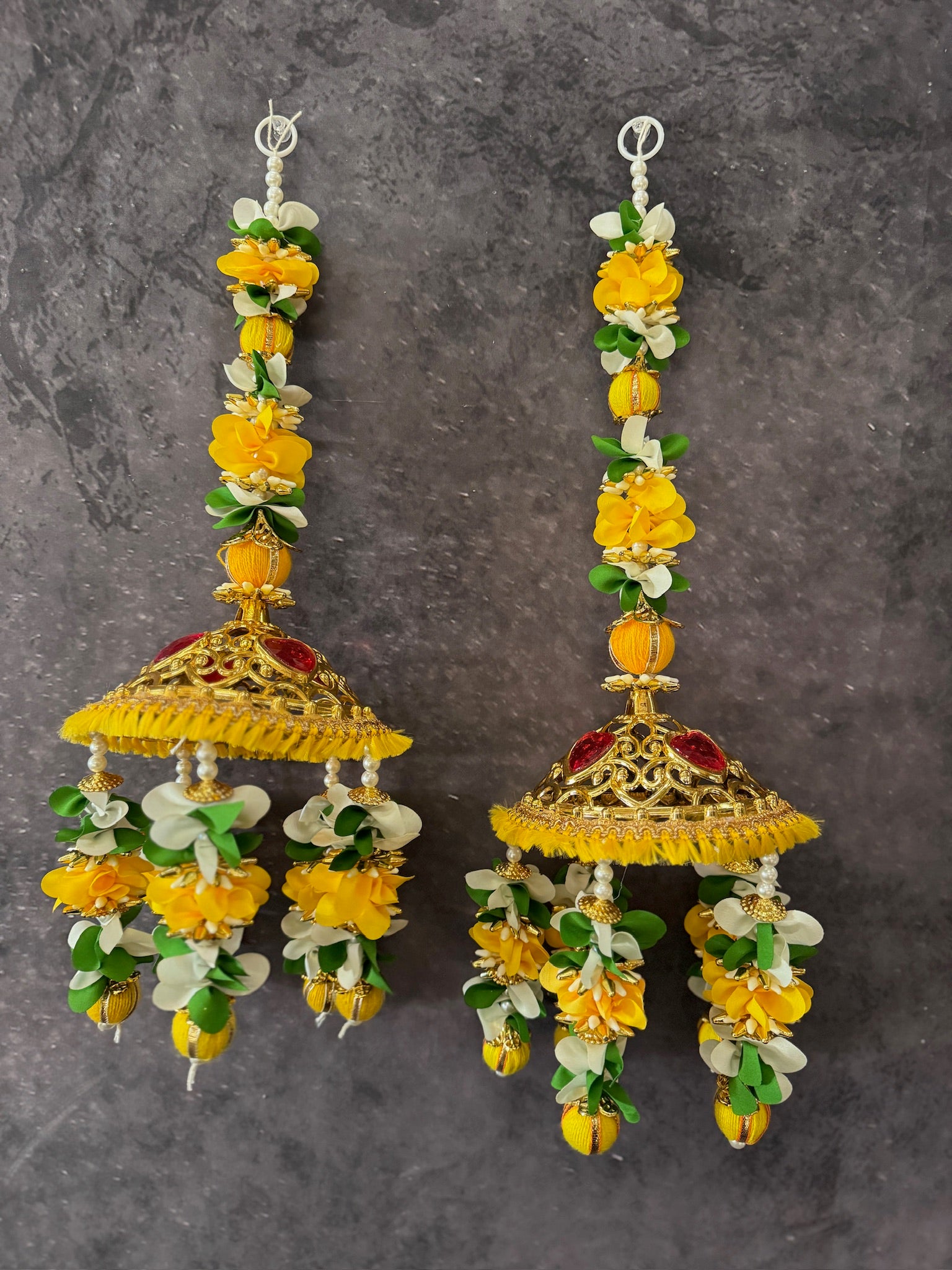 Multicolor Floral Decorative Jhoomer Dangler Pair