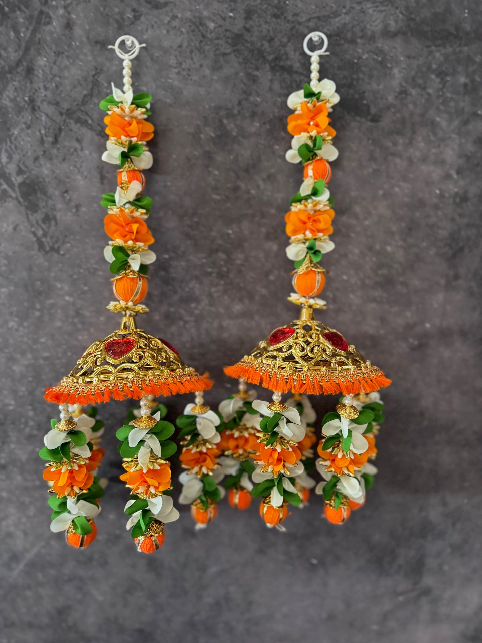 Multicolor Floral Decorative Jhoomer Dangler Pair