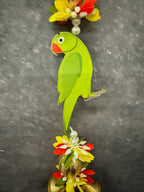 Parrot Gold Bead bell Dangler Pair