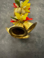 Parrot Gold Bead bell Dangler Pair