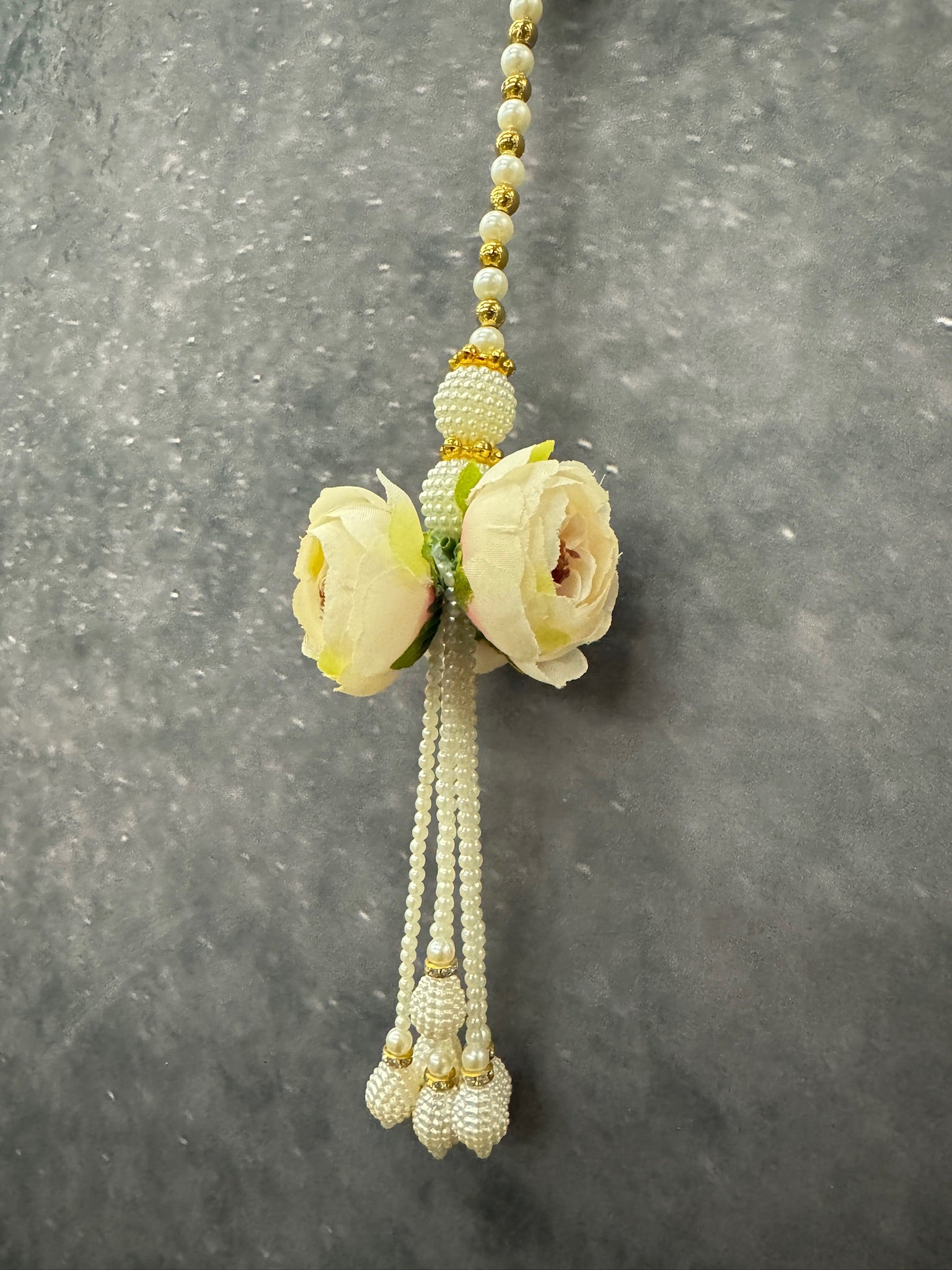 Pearl Bead Rose Tassel