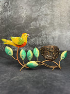Bird & Nest Tea Light with Glass