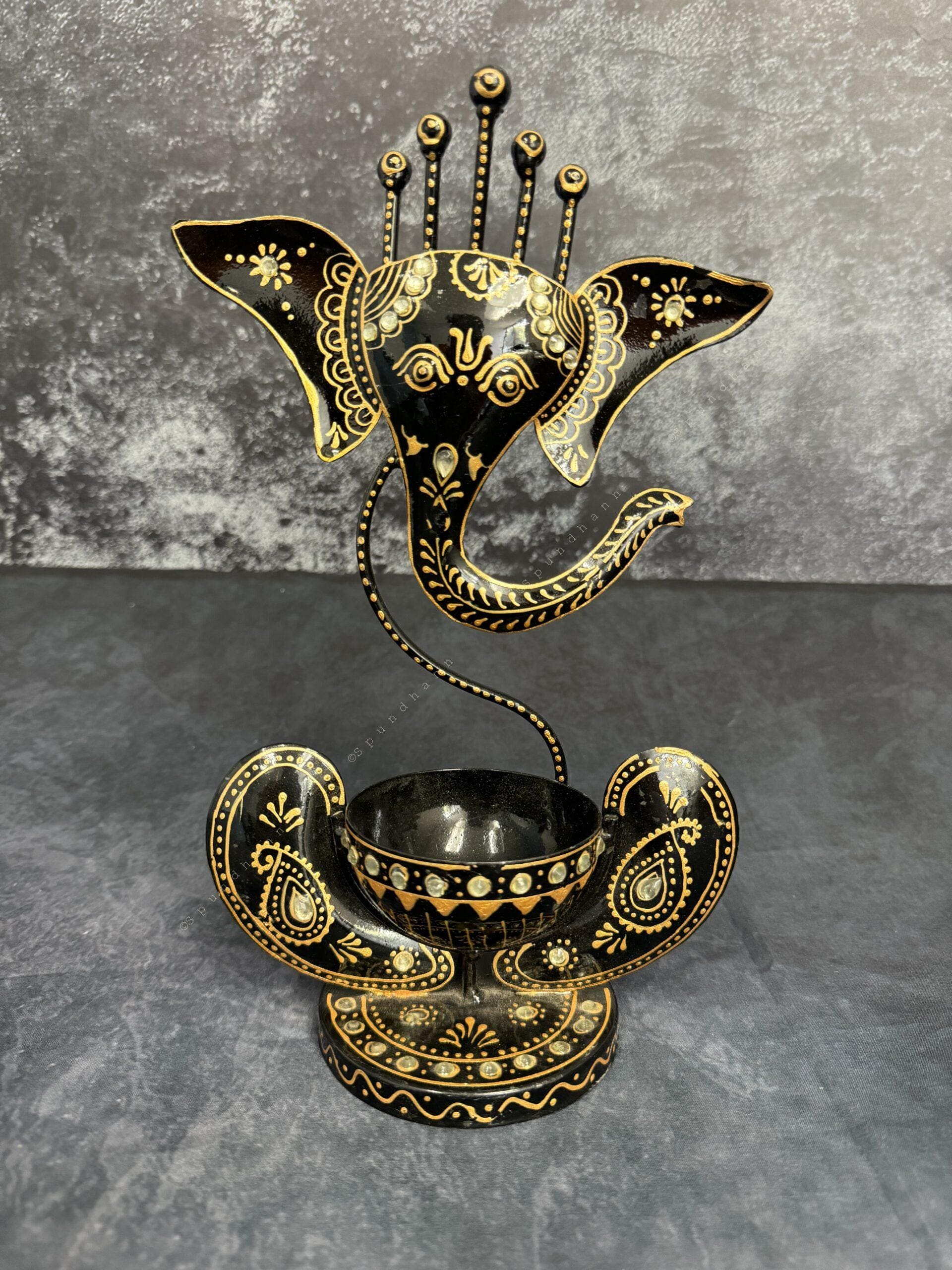 Decorative Ganesh Tea Light Holder
