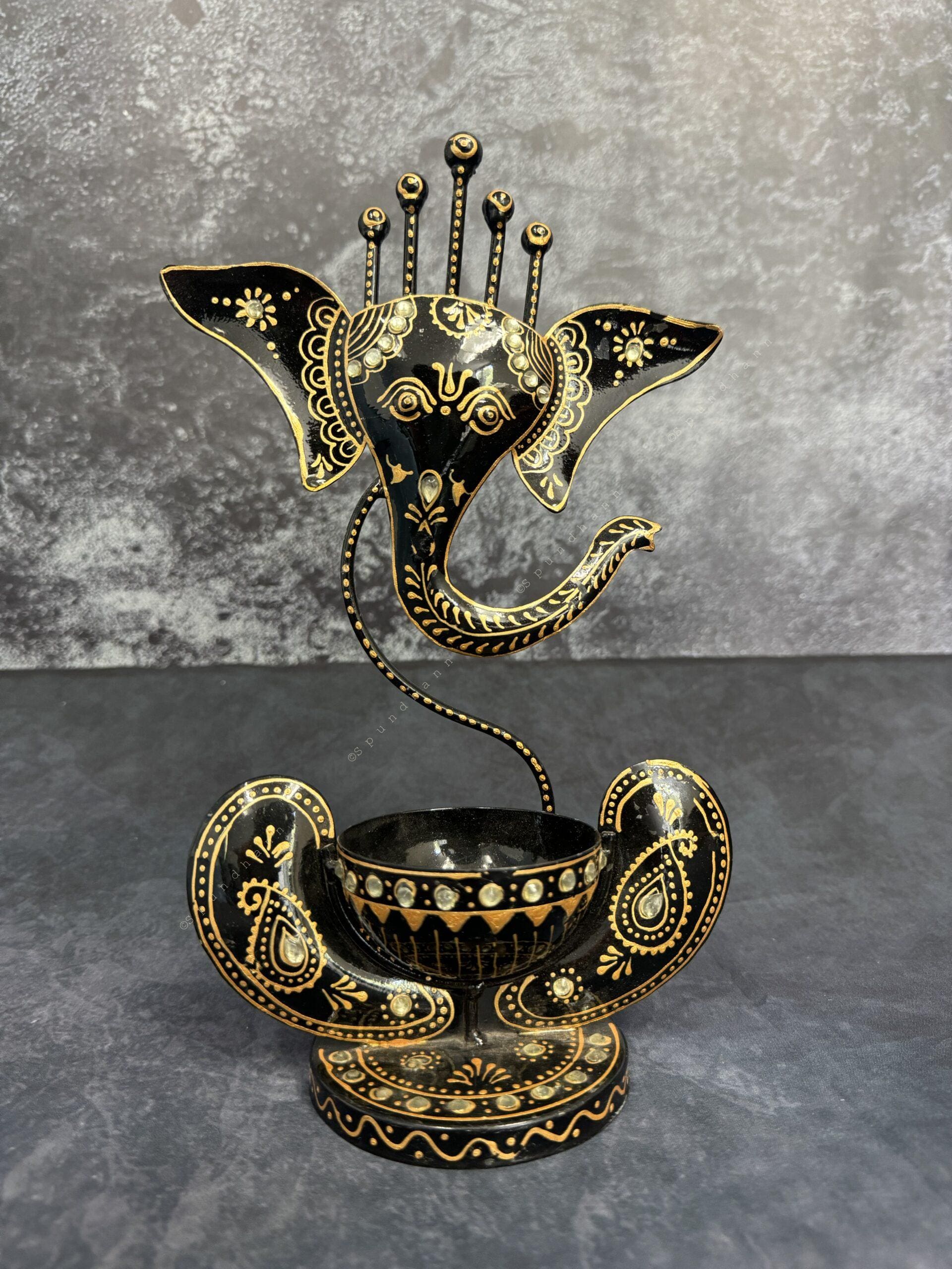 Decorative Ganesh Tea Light Holder