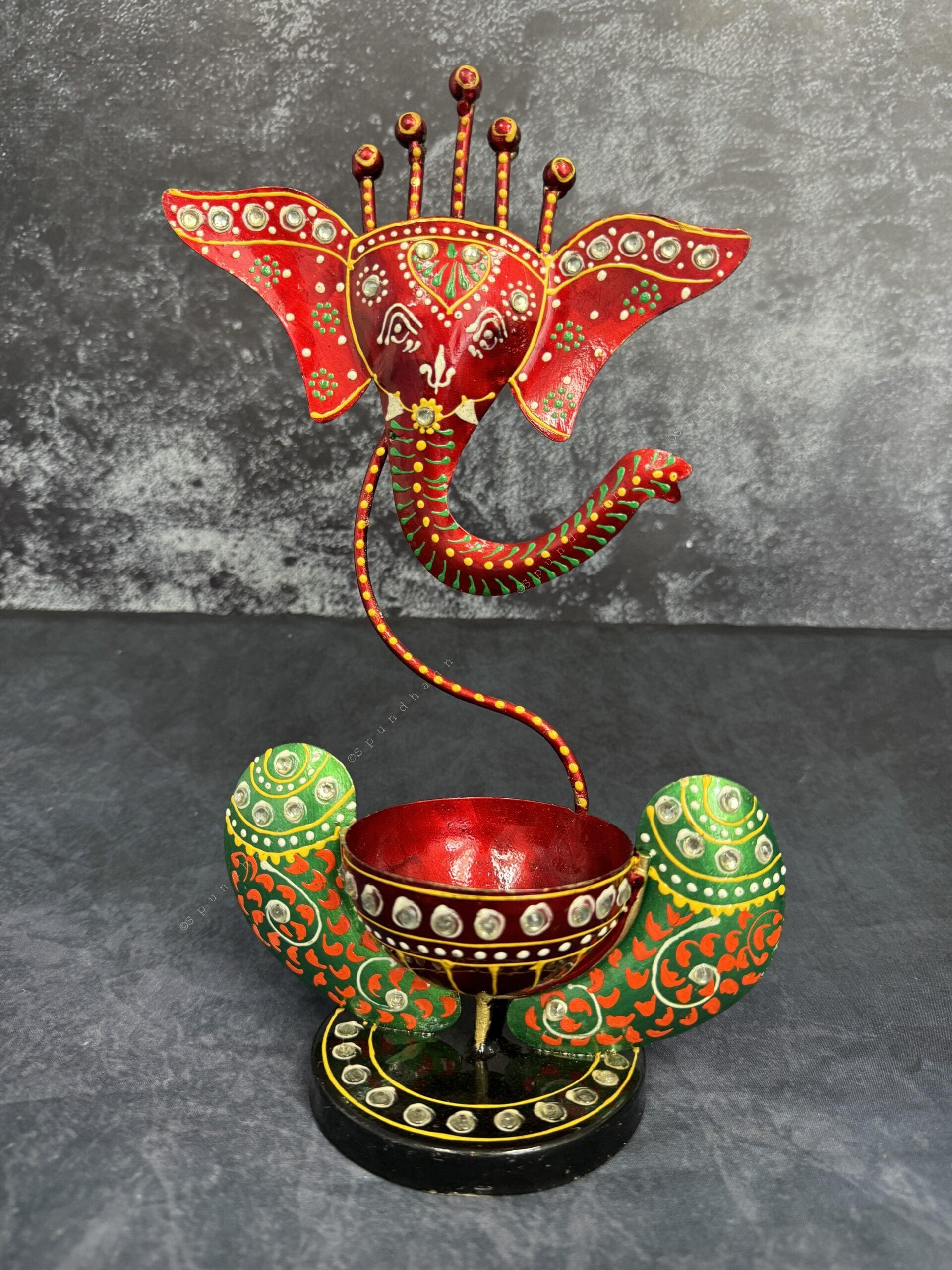 Decorative Ganesh Tea Light Holder