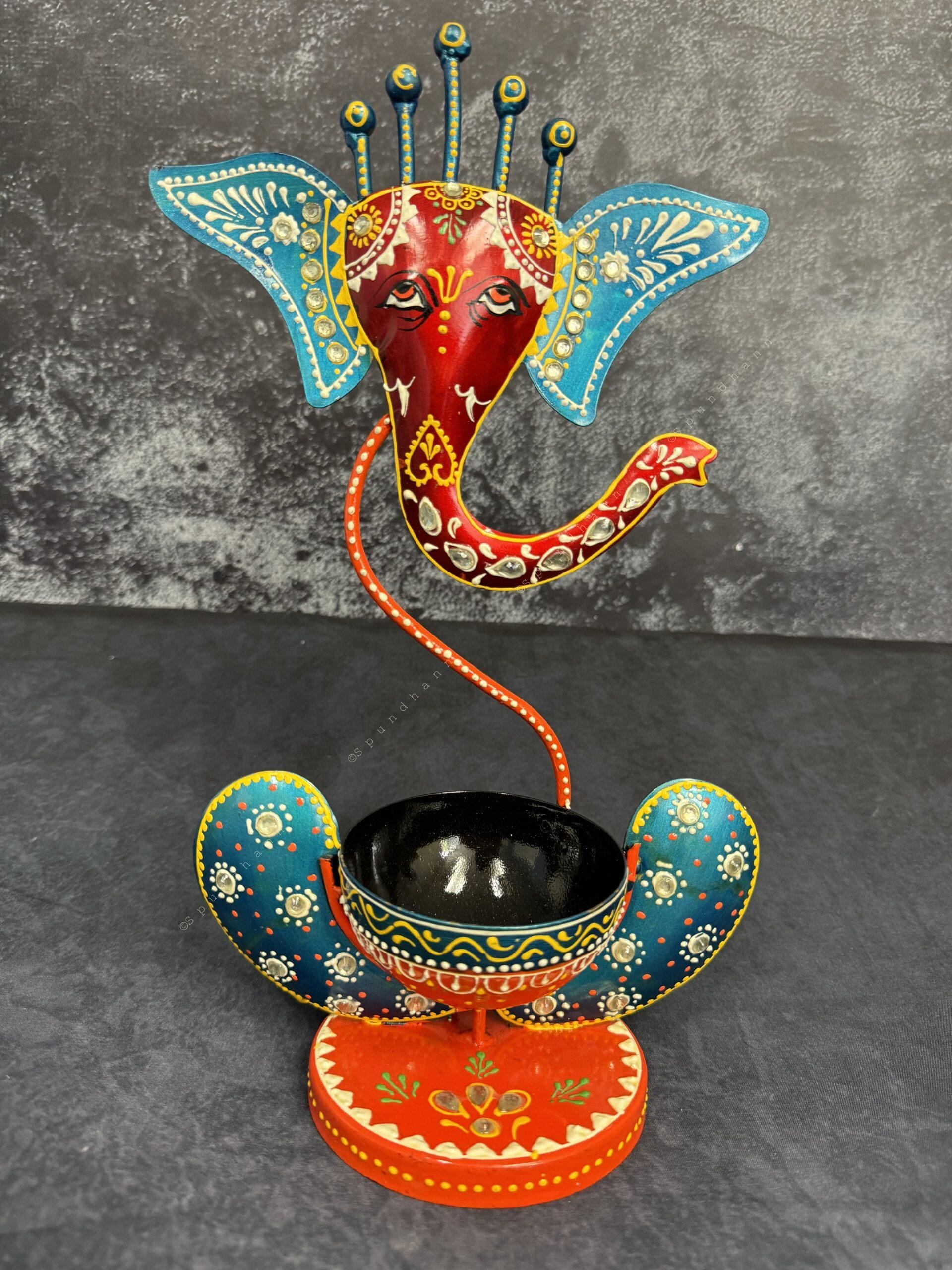 Decorative Ganesh Tea Light Holder