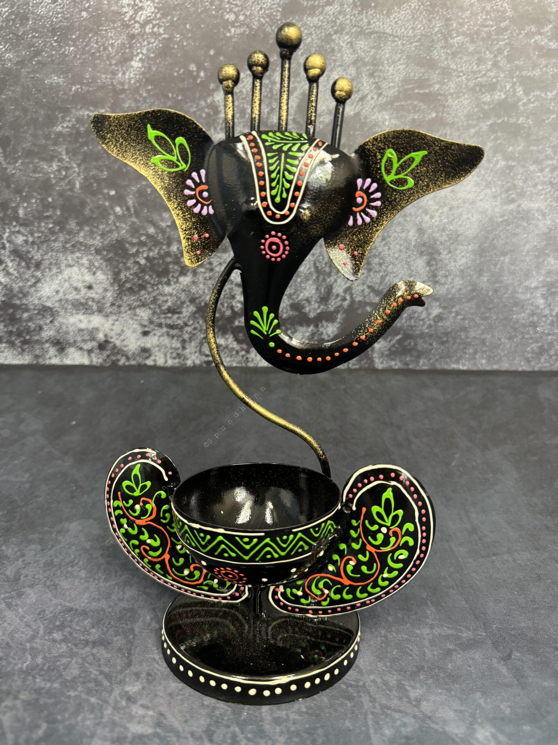 Decorative Ganesh Tea Light Holder