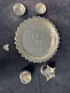 German Silver Puja Plate/Platter Set (Small and Mini)