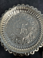 German Silver Puja Plate/Platter Set (Small and Mini)