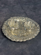 German Silver Puja Plate/Platter Set (Small and Mini)