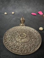 German Silver Patterned Agarbatti holder Platter